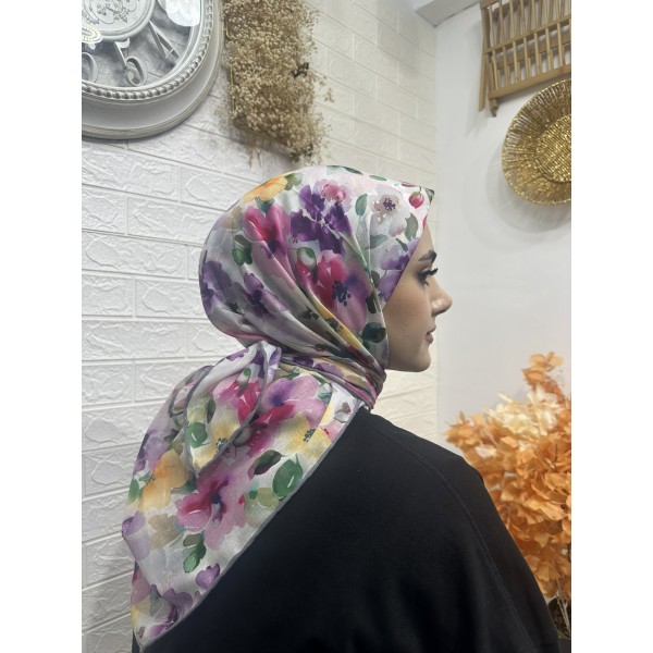 soft eşarp çiçek desen